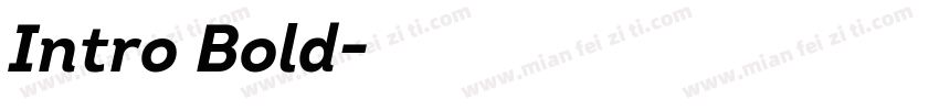 Intro Bold字体转换